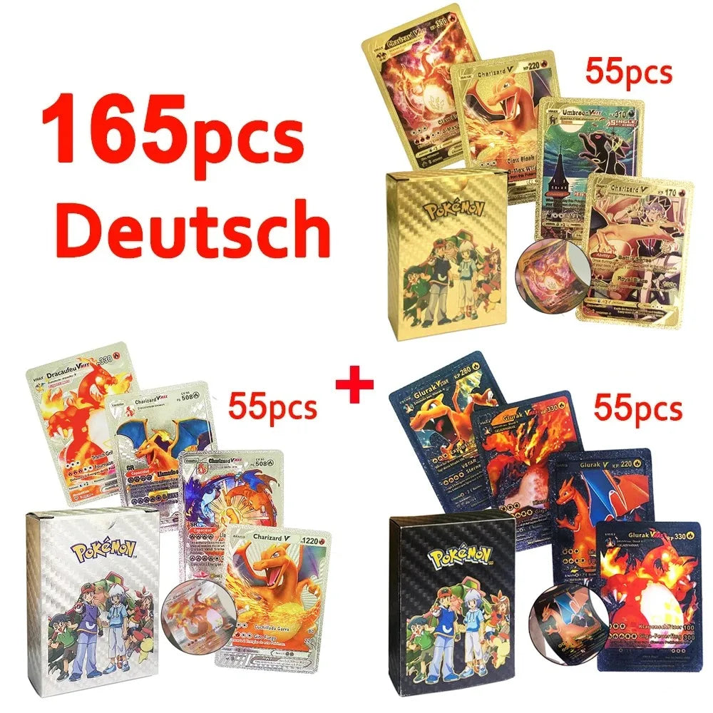 Pokemon Cards Vmax GX Gold Foil Flash Card Colorful Game Battle Collection