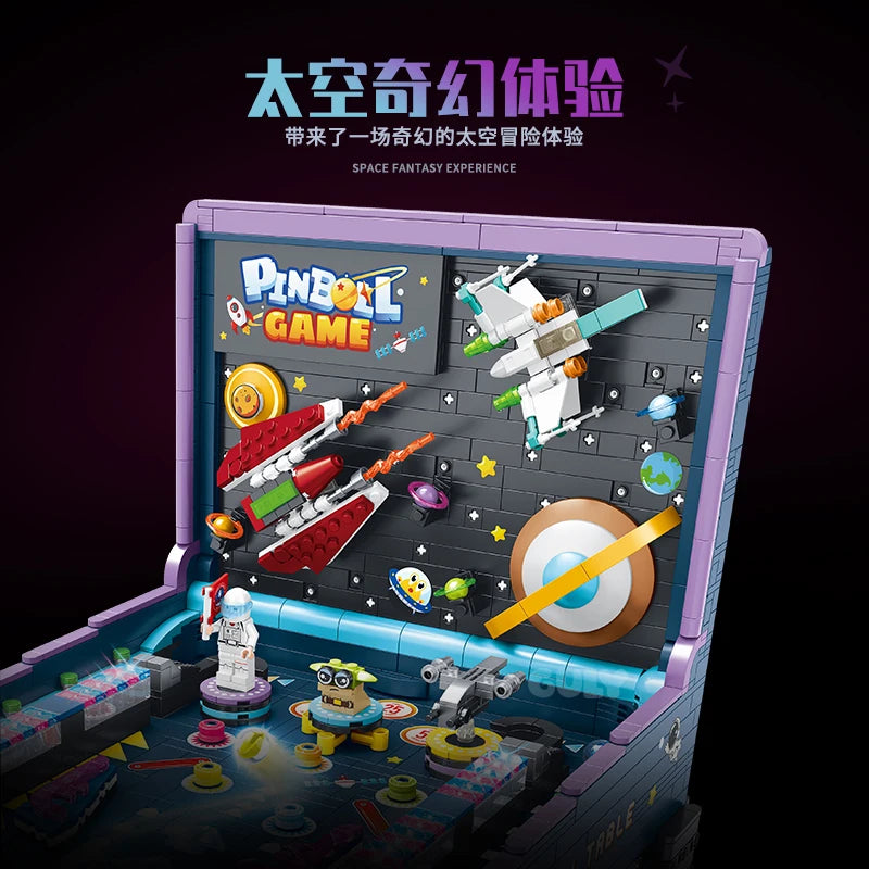 60526 MOC Idea Game Machine Pinball Table Building Blocks Bricks Assembling DIY Toys for Christmas Gift Set