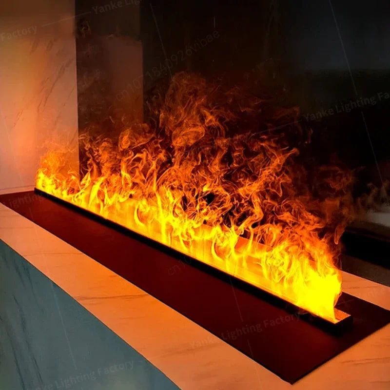 3D Water Electric Fireplace Mist Embedded Remote Control APP Interior Decoration
