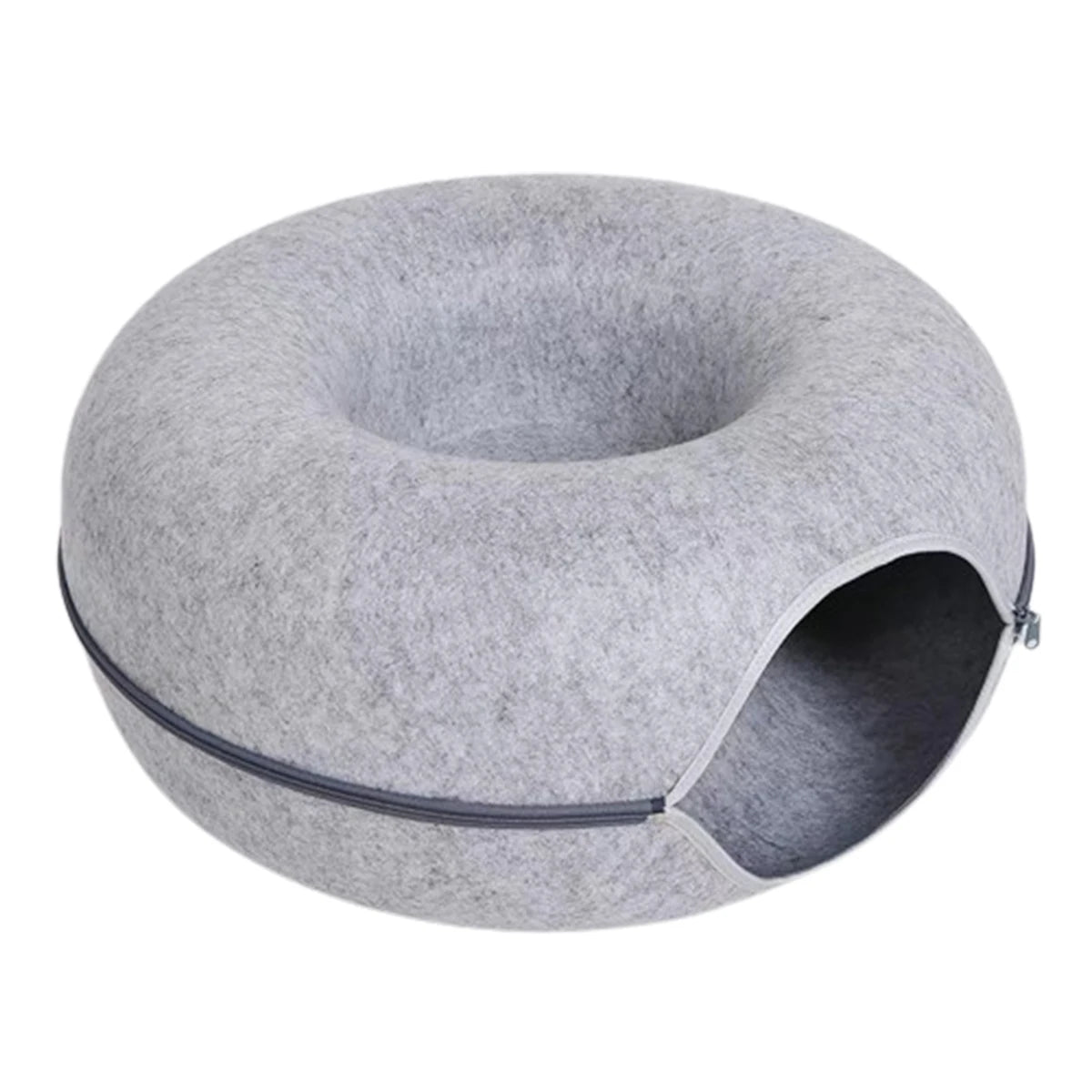 Interactive Round Small Cat Tunnel Nest Felt Kittens Bed House Scratcher