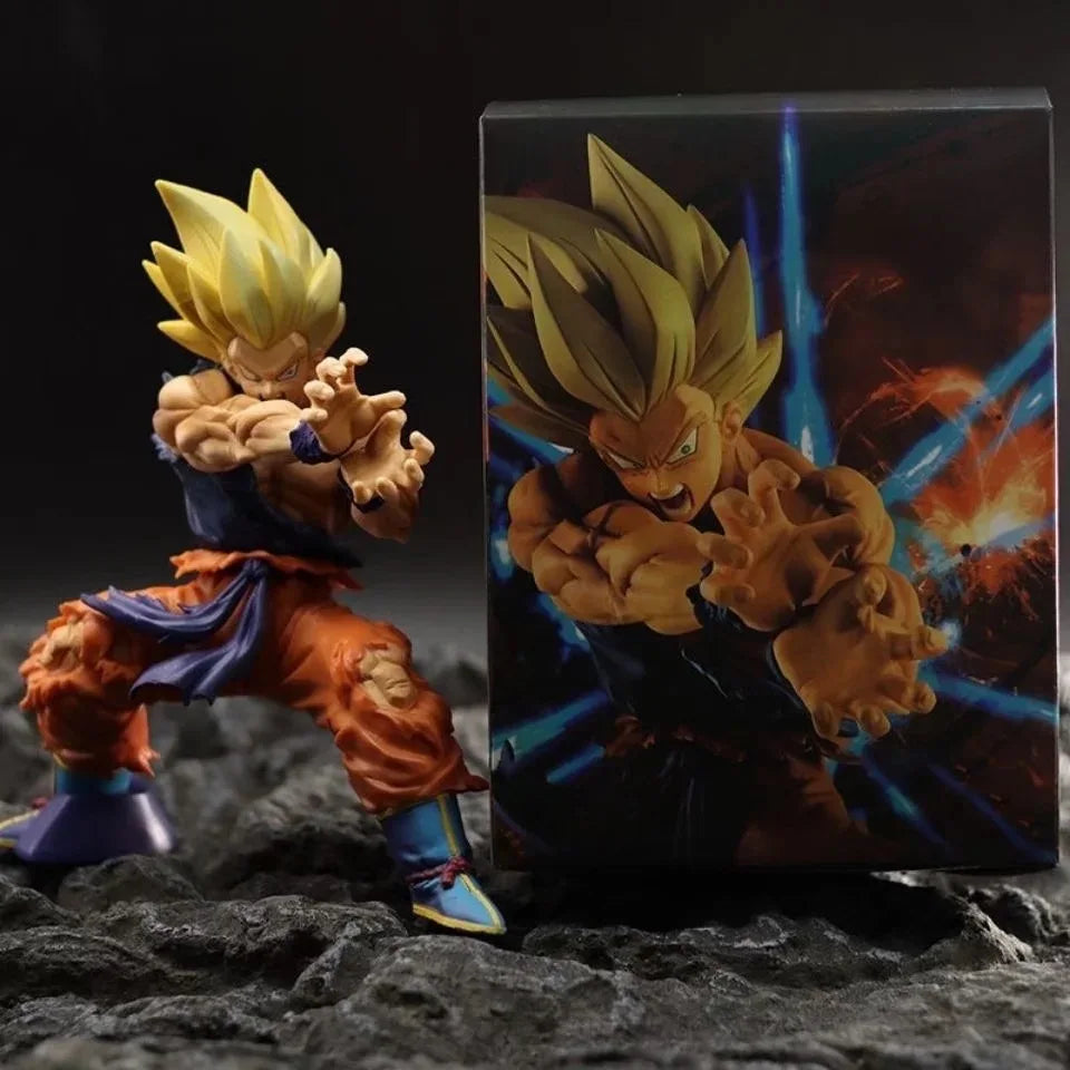 Dragon Ball Z Son Goku Battle Damage Shockwave Manga Statue Pvc Action Figurine Collectible Model Doll Toys Gift