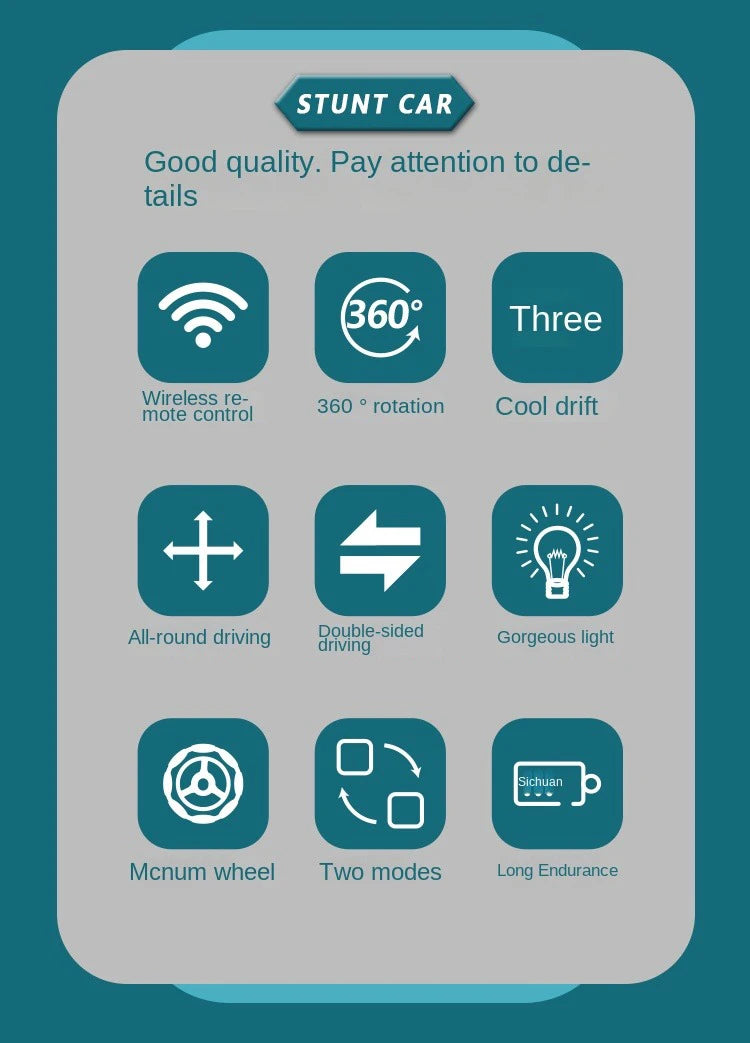 F1 RC Drift Car With Music Led Lights 2.4G Glove Gesture Radio Remote Control Spray Stunt Cars