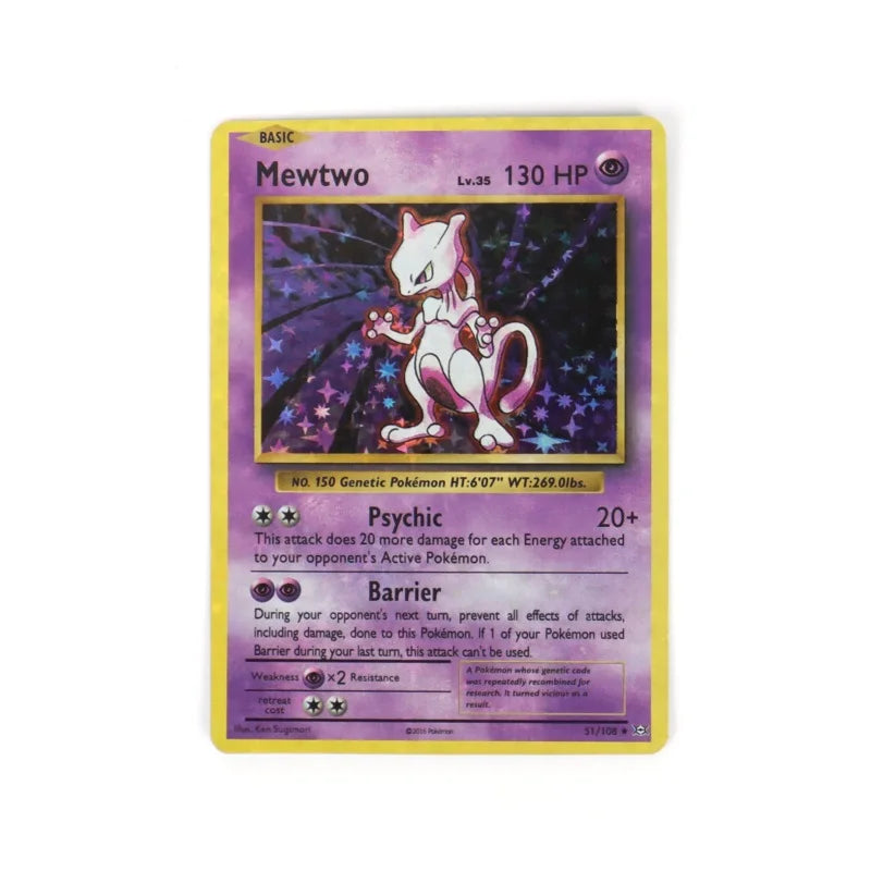 60/100Pcs English Pokemon Card 1996 Year Shining Charizard Pikachu Mewtwo trade Card Kids Pokemon Toy