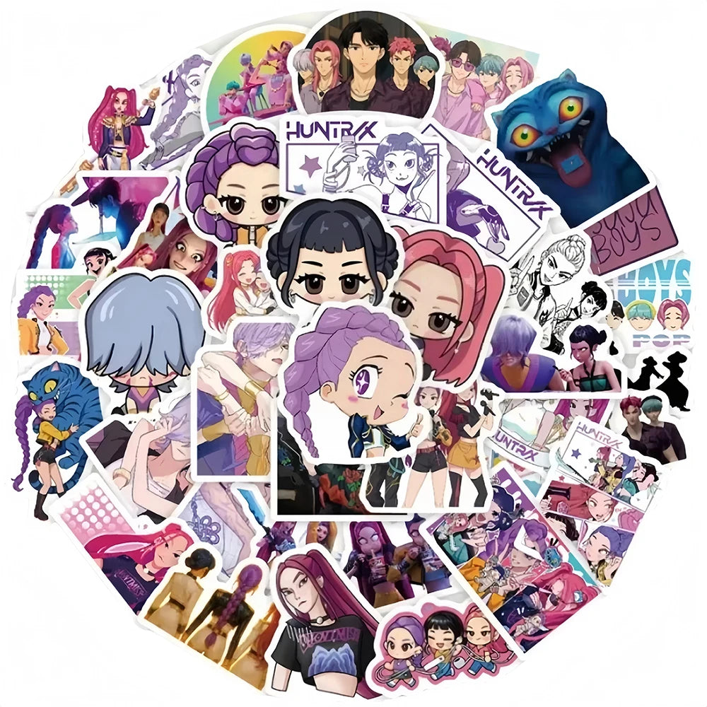 K-Ppop Demon Hunter Disposable Tableware Set Paper Cups Plates Cake Topper Birthday Supplies Favors Gift Bag Christmas