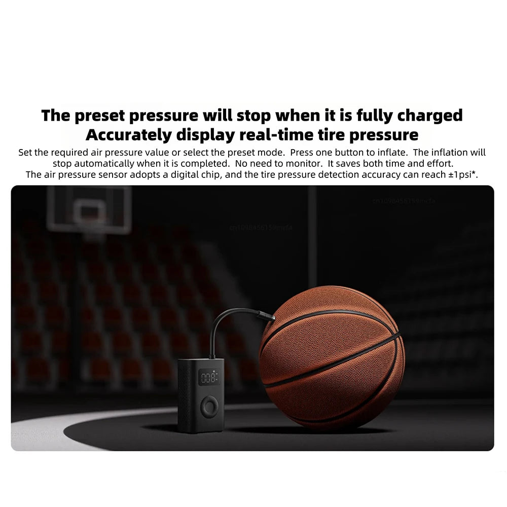 New Xiaomi Mijia Inflatable Air Compressor 2D 2000mAh Portable Inflator Air Pump For Bicycle, Car, Motorcycle