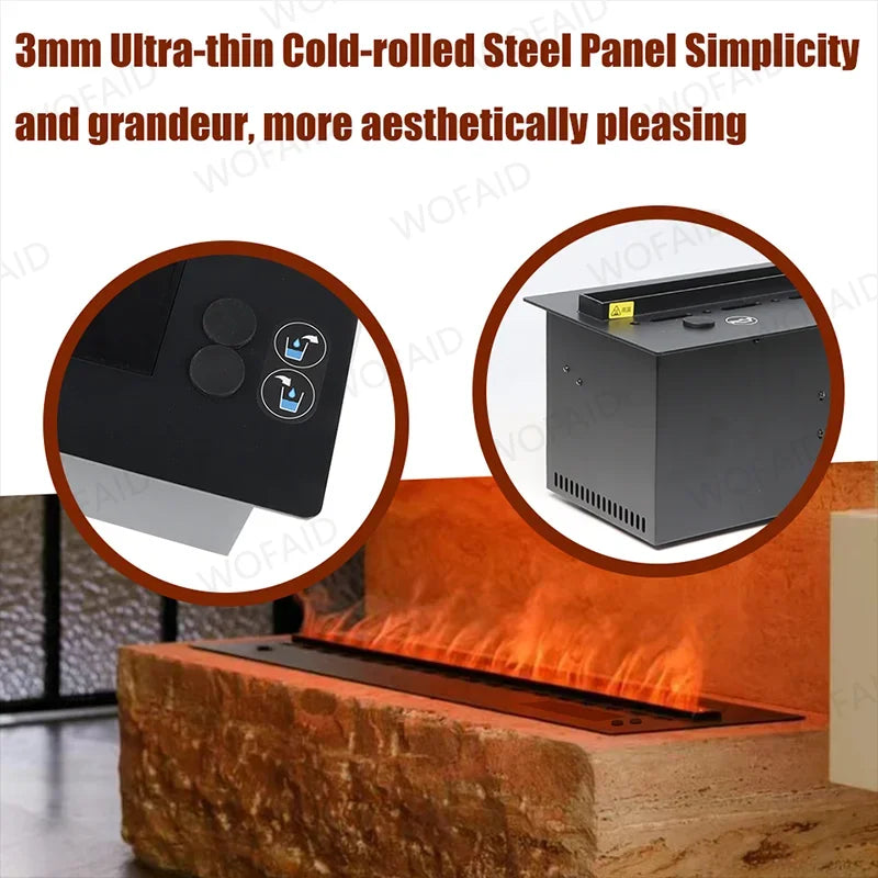 Embedded Simulated Flame Fireplaces Ultra-thin Home TV Stand Humidifier Fake Fire Electric Decoration for Living Room