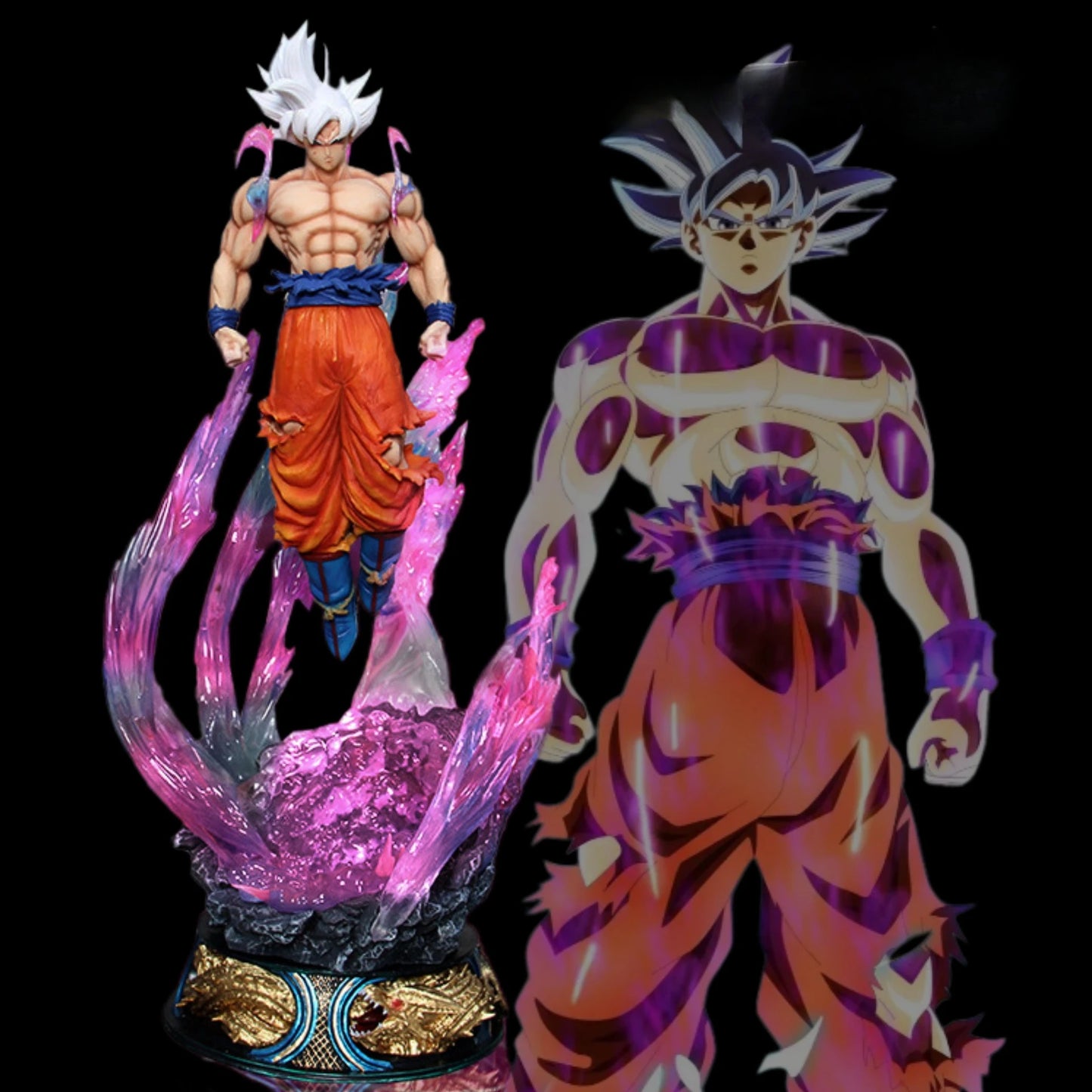 New Dragon Ball 25cm Ultra Instinct Super Saiyan Figurine Pvc Statue Model Ornament Collection