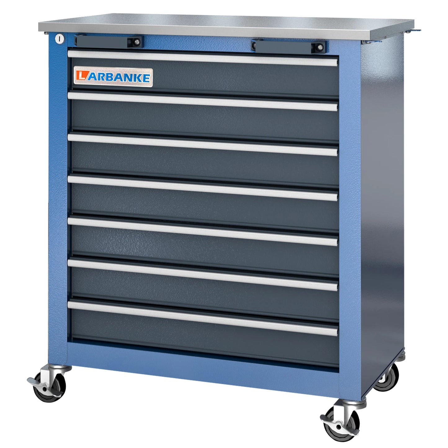 7-Drawer Rolling Tool Chest Toolbox,with 360° Lockable Wheels and Padded Feet,can be Combined Storage System with Tool Chest