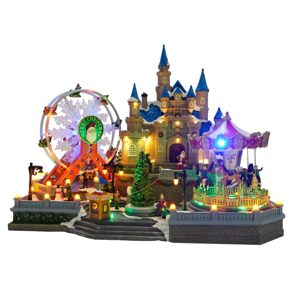 Music house European castle amusement park Christmas decorations holiday gifts ornaments lanterns lighting fixtures