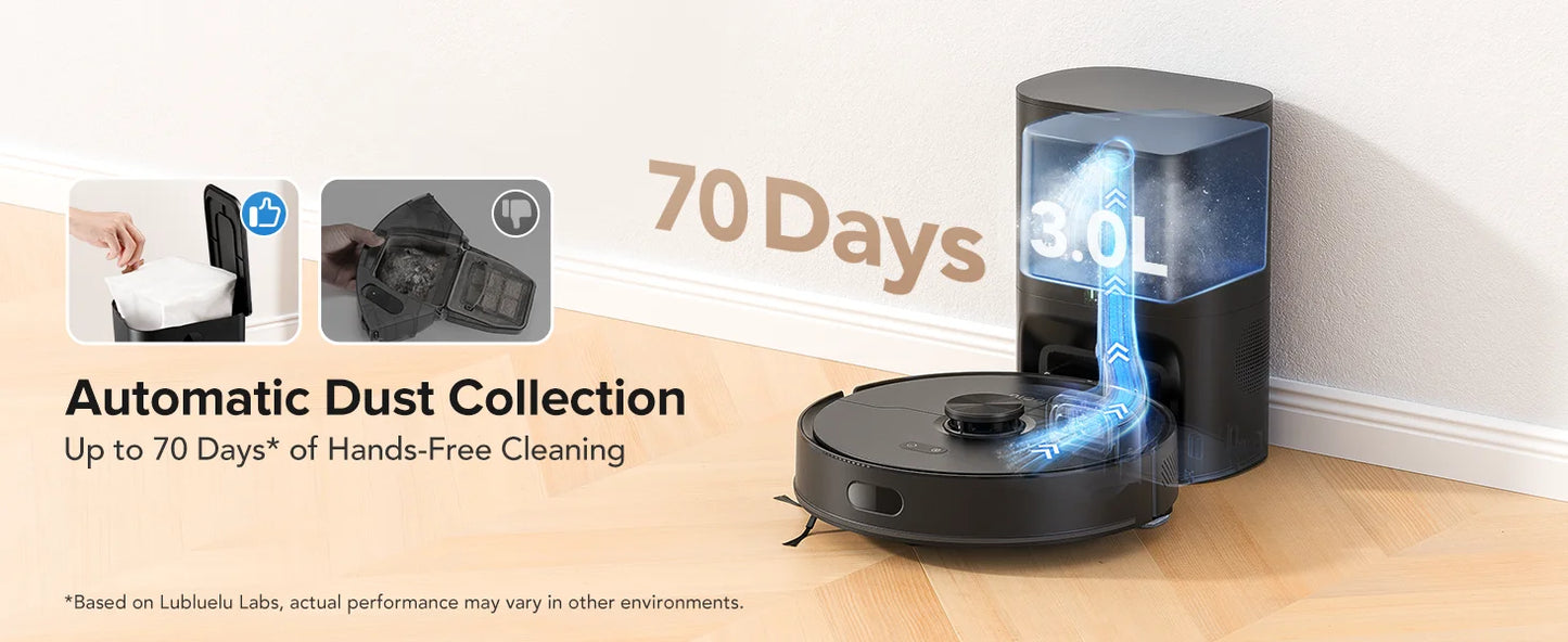 Lubluelu L15 Max Robot Vacuum Mop Combo 5500Pa Auto-Charging 3 In 1 Robot Vacuum Cleaner