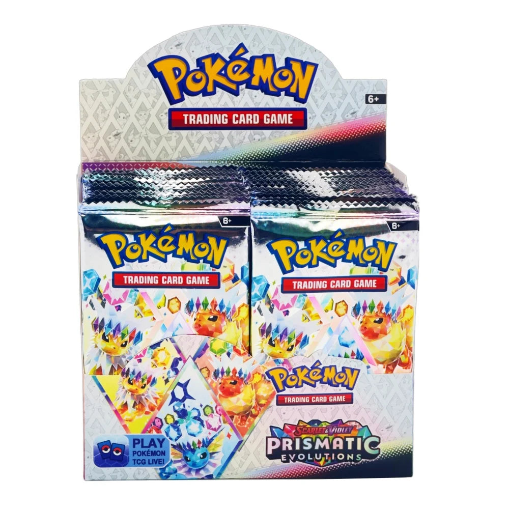 Prismatic Evolutions Pokemon Card Game Cartoon English Booster Battle Transaction Card