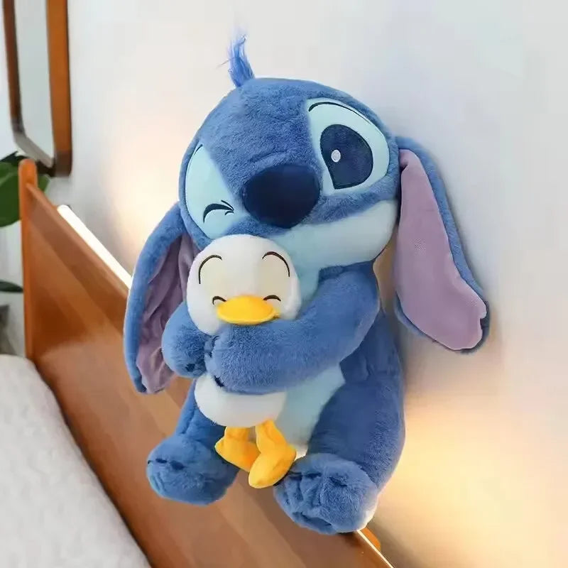 New Disney 20cm Plush Doll Stitch Lilo Cute Duck Stuffed Toy Children's Birthday Gift
