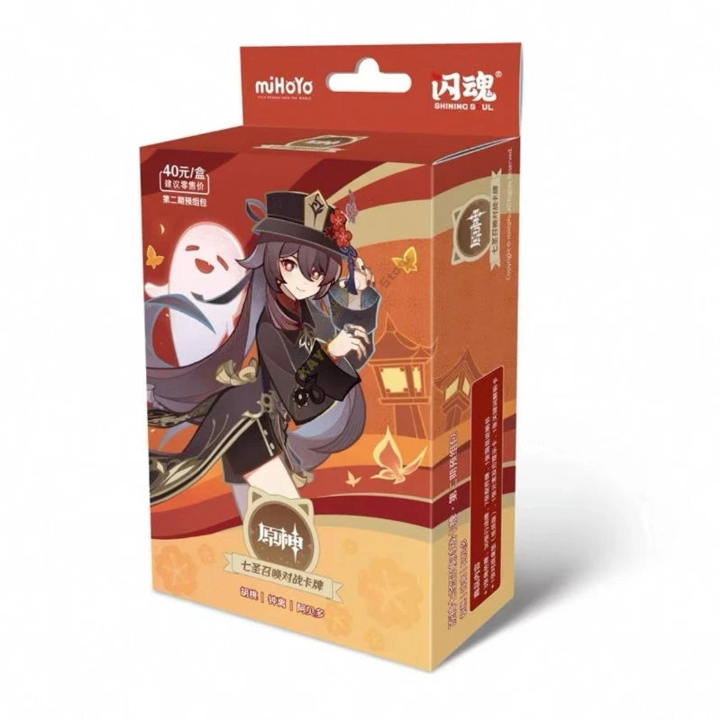 Genuine Genshin Impact Card Seven Saints Summon Battle Competitive Card Booster Pack Collect Peripheral Collectible Cards