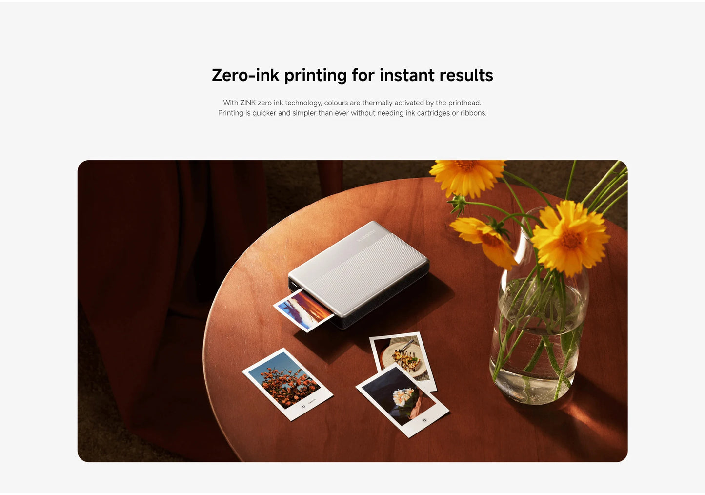 Xiaomi Portable Photo Printer 1S Bluetooth Thermal Print ZINK Inkless Technology Wireless