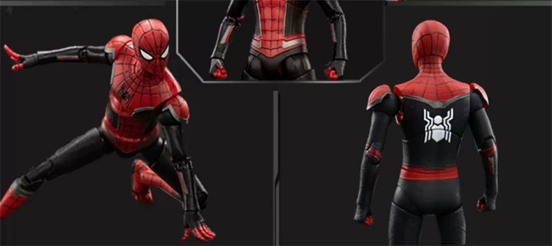 Spider Man No Way Home Action Figure Peter Parker Gold Black Red Model  Adult Collectible Toy