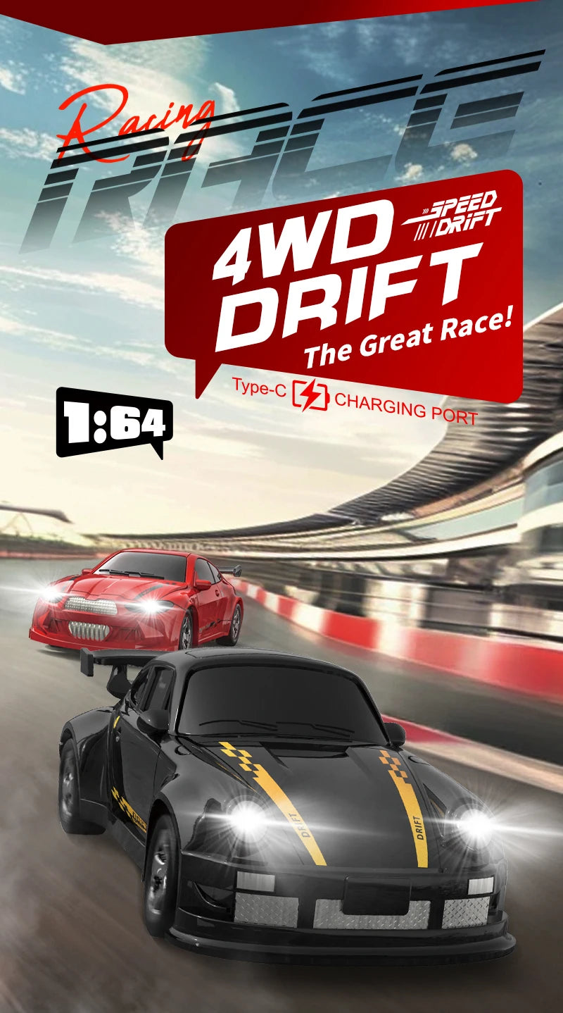 2025 New Kf20 1:64 Drift Rc Car Full Proportions Desk Competition Toy Ideal Gifts