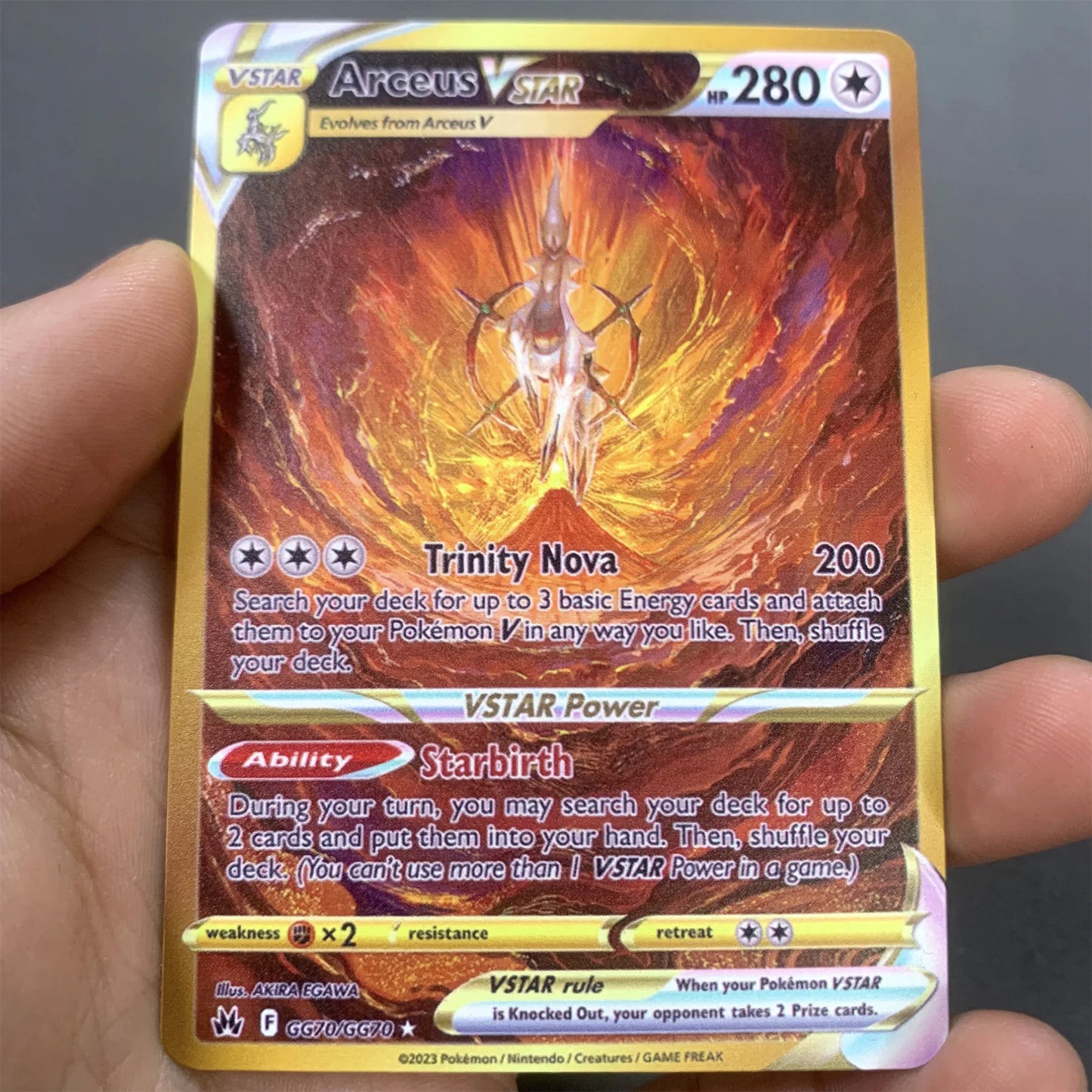 10000 Arceus Vmax DIY Golden Pokemon Metal Cards English in Iron Pokmo Letters Collection Card