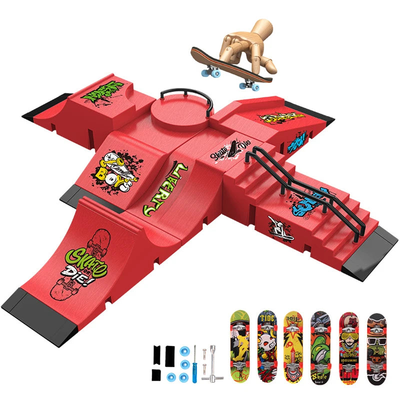 Children Finger Sports Toys Finger Skateboard Game Park Site Set Gift Toys