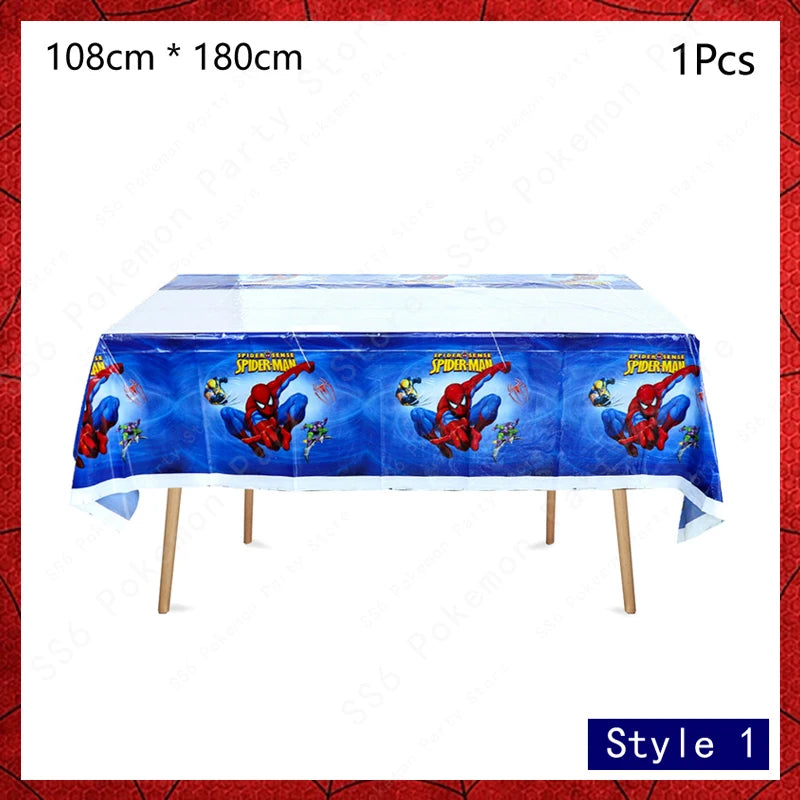 Spiderman Birthday Party Decorations Disposable Tableware Plate Cup Napkins Bags Supplies Set