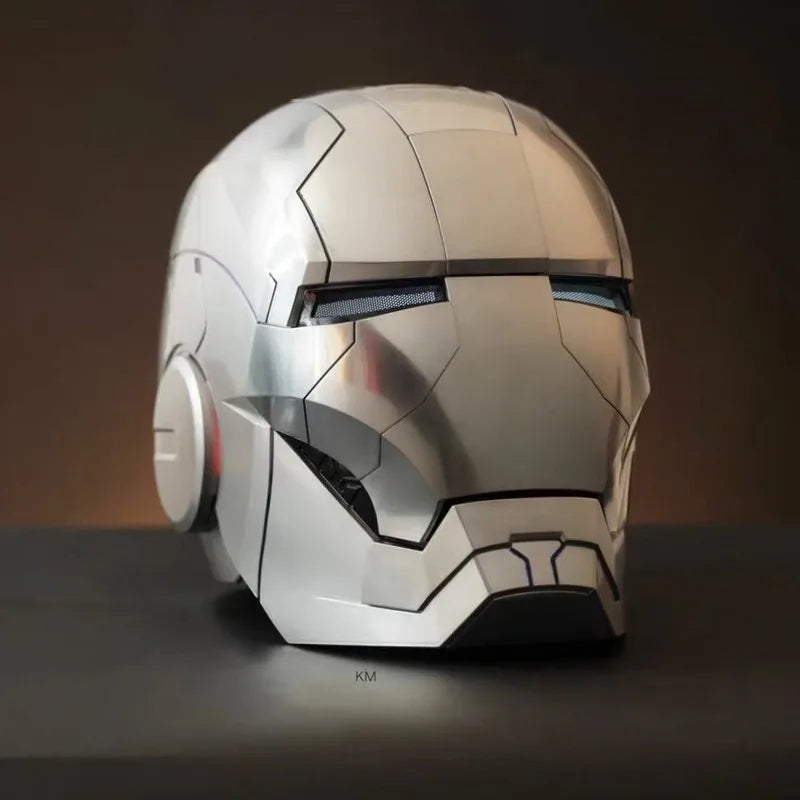 Marvel Iron Man Helmet Live Action Simulation Helmet Gold Silver Electric Voice Control