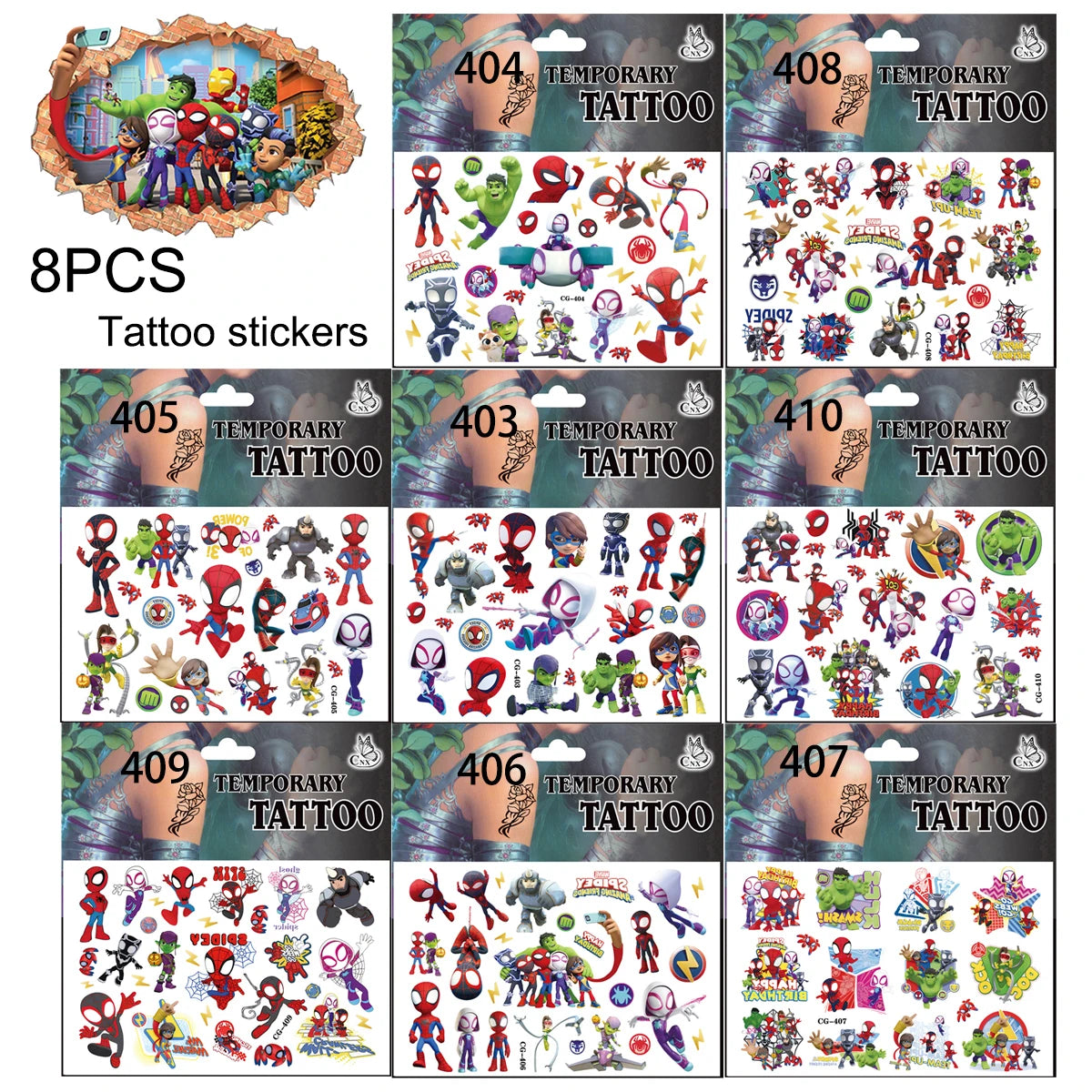 Spidey And His Amazing Friends Party Supplies Kids Favor Gift Stampers Stickers Spiderman Christmas Party Decor Bags Stuffer