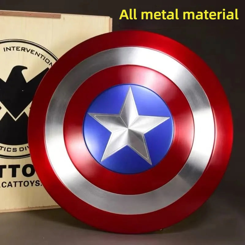 Cattoys Marvel Captain America 1:1 Full-Metal Vibranium Shield Model Shield - Cosplay & Party Prop, Collectible Model