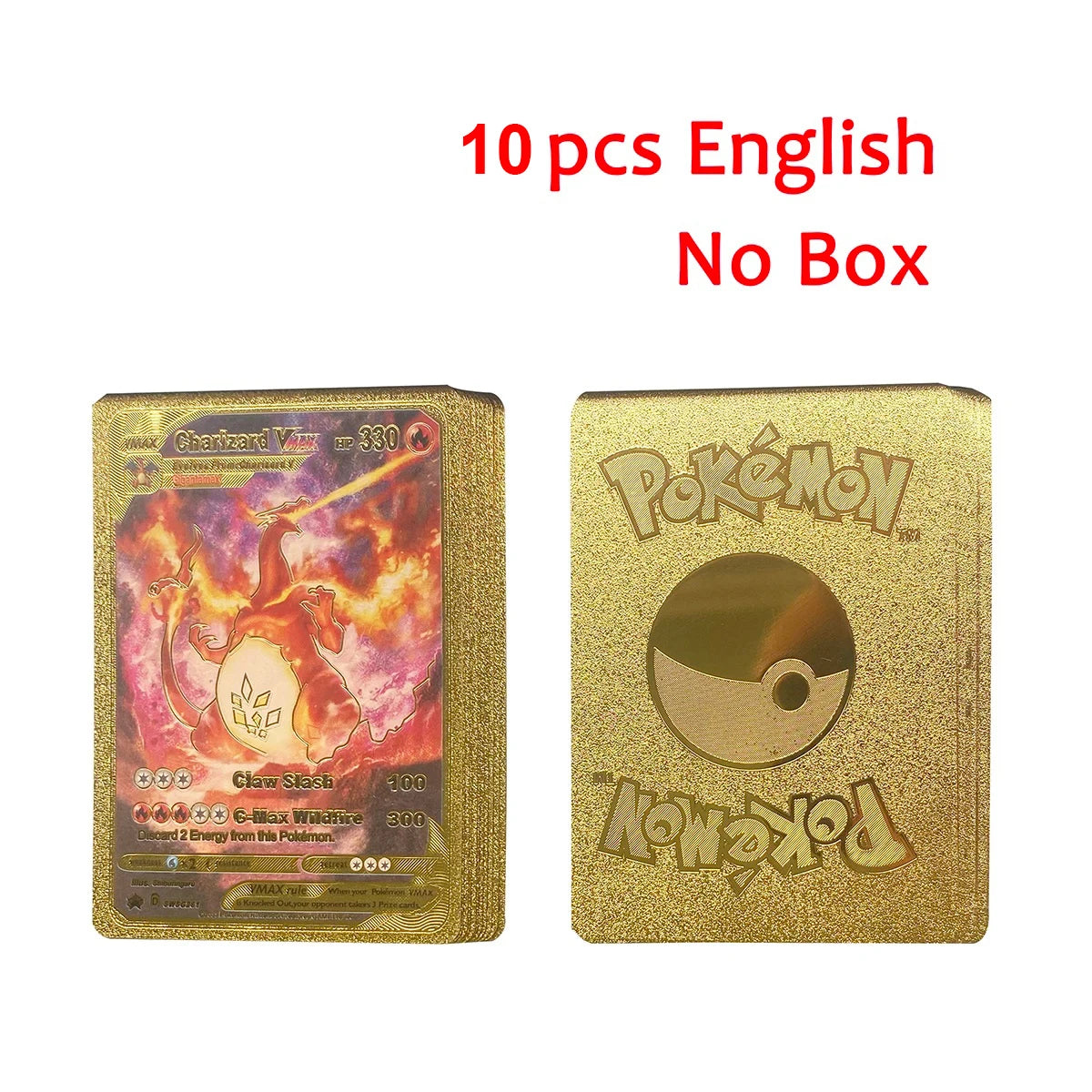 Pokemon Cards Vmax GX Gold Foil Flash Card Colorful Game Battle Collection