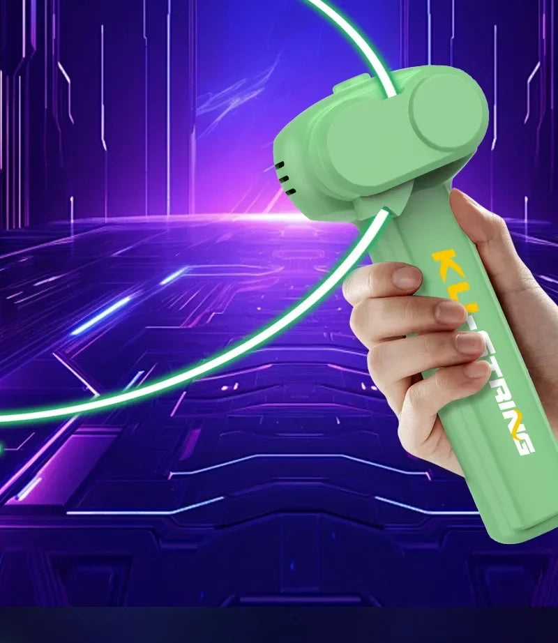 Light Toy String Glow In The Dark String Rope Launcher Luminous Portable Handheld String Stress Relief Toys For Kids