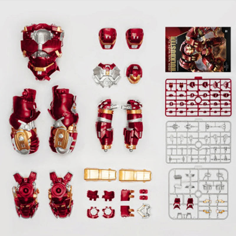 Marvel Anti-Hulk Armor Assemble Toy Movie Character Model 18 Inches Action Figures LED Emit Light Model Gift