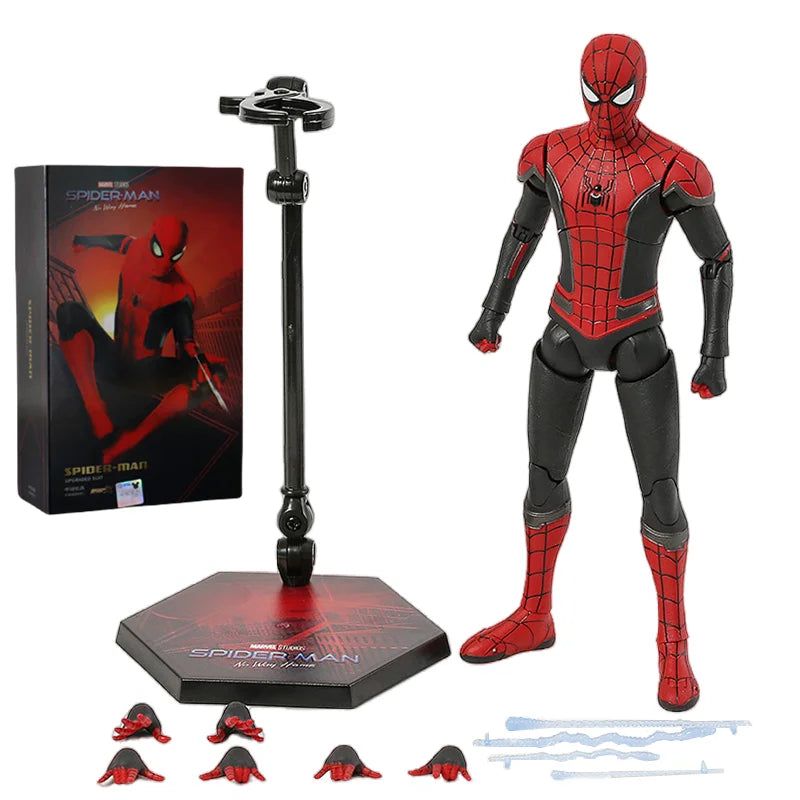 Spider Man No Way Home Action Figure Peter Parker Gold Black Red Model  Adult Collectible Toy