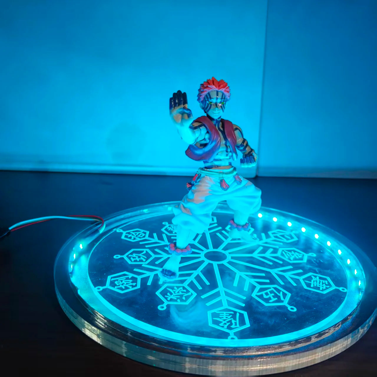 Demon Slayer Infinity Castle Anime Akaza Compass Needle Skill Action Figures & Lamp DIY Collection