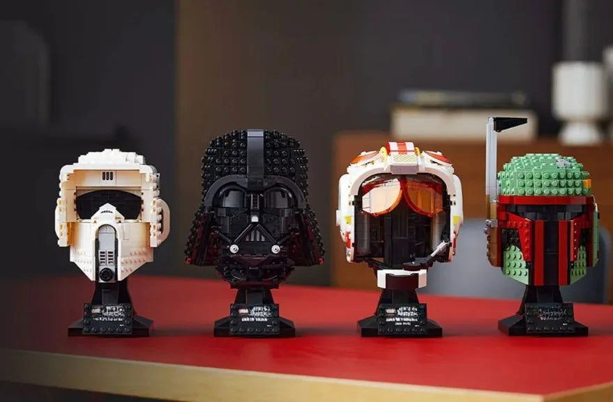 2025 Space War The Mandalorian Helmet Scout Dark Trooper Darth Vader 75429 Building Blocks Desk Decoration