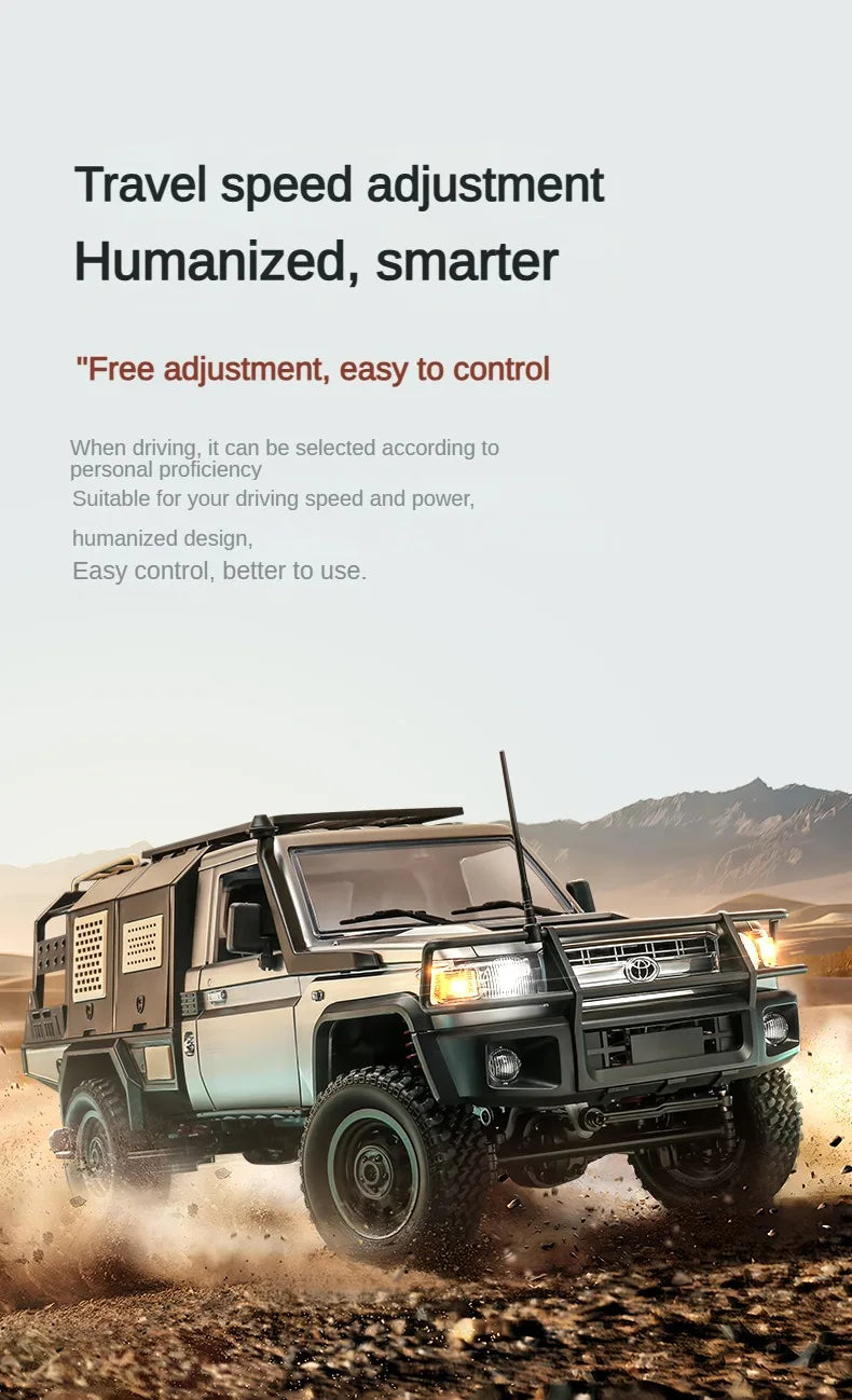 4WD Full Scale RC Pickup Short Truck 2.4G Remote Control Climbing Off-road Car Toys for Kids Christmas Gift