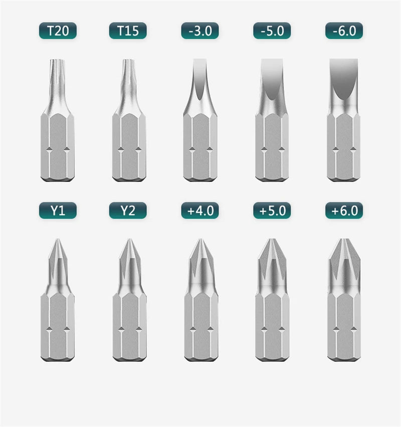 Magnetic Screwdriver Set Bit Hand Tools Hex Torx Screw Driver Car Appliances Funiture Repair Kit