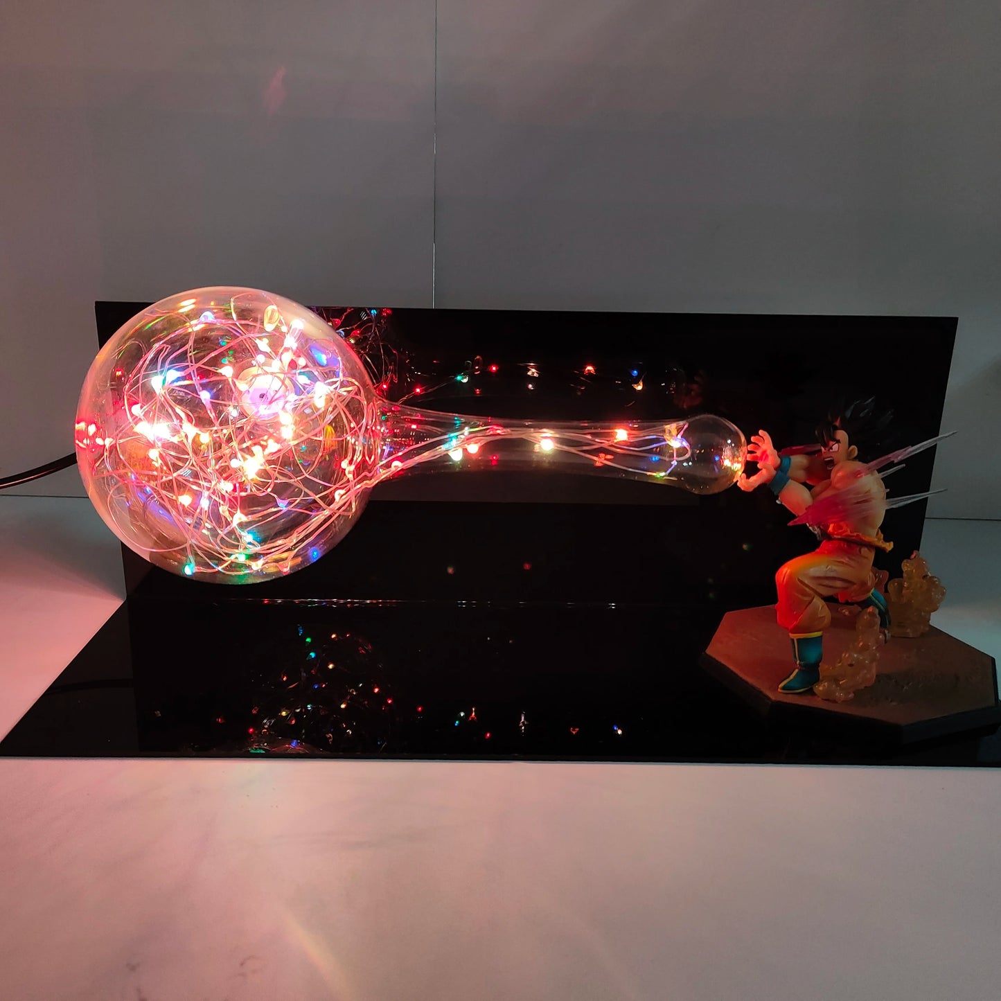 Dragon Ball Anime Son Goku KaMeHaMeHa Colorful Lamp Led Bulb Action Figures Model DIY Decoration