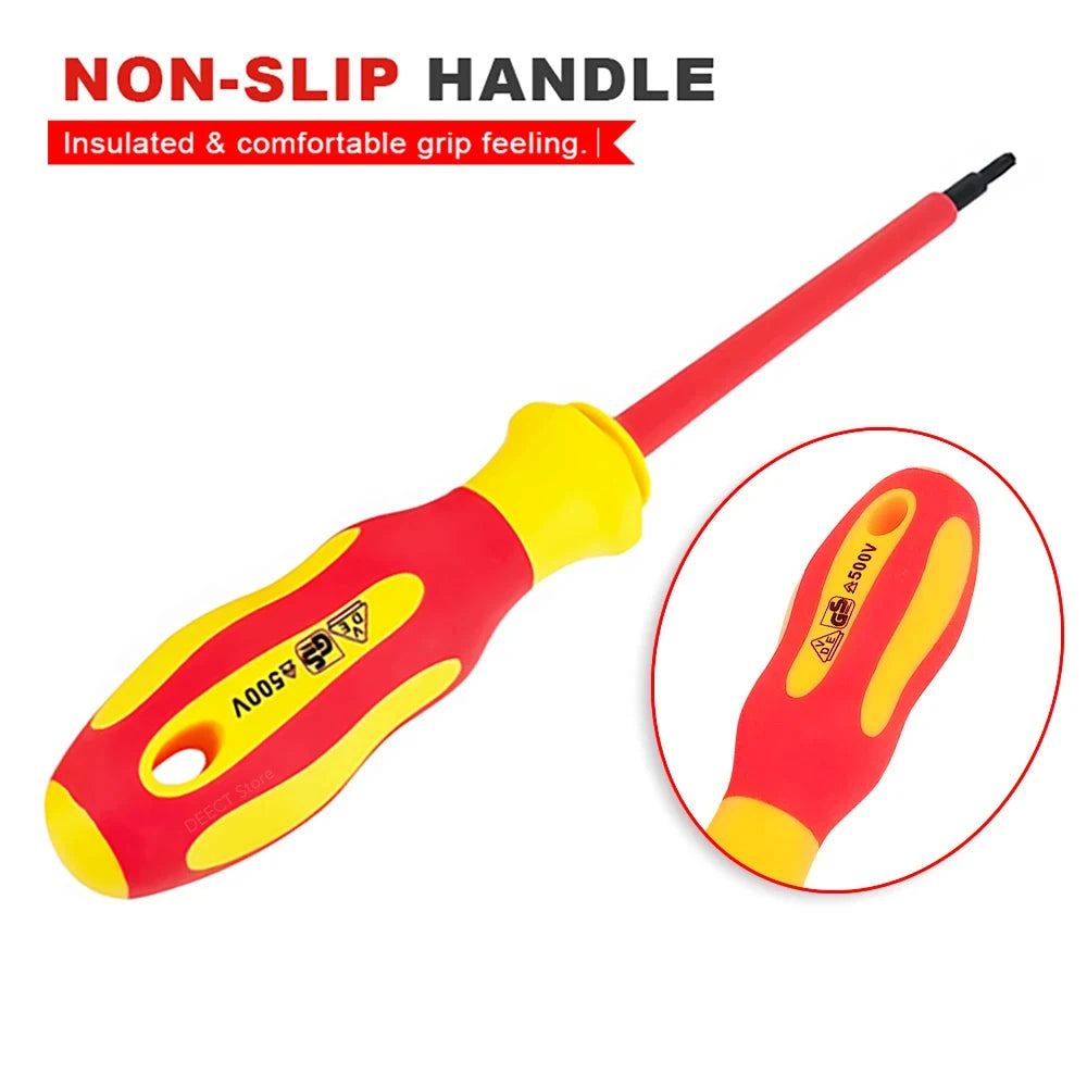10Pcs Interchangeable Blade VDE Insulated Screwdriver Set with Case Magnetic 500V