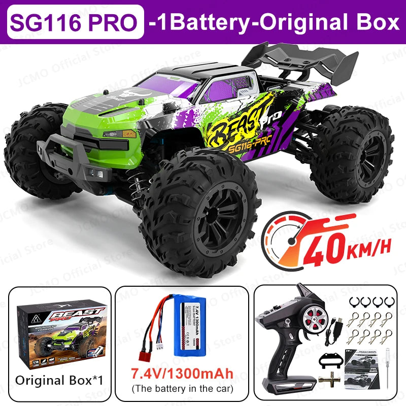 SG116MAX 80KM/H High Speed RC Car Brushless 4WD Off-Road Drift Remote Control Car 1:16 Professional Racing Cars SG116PRO 40KM/H