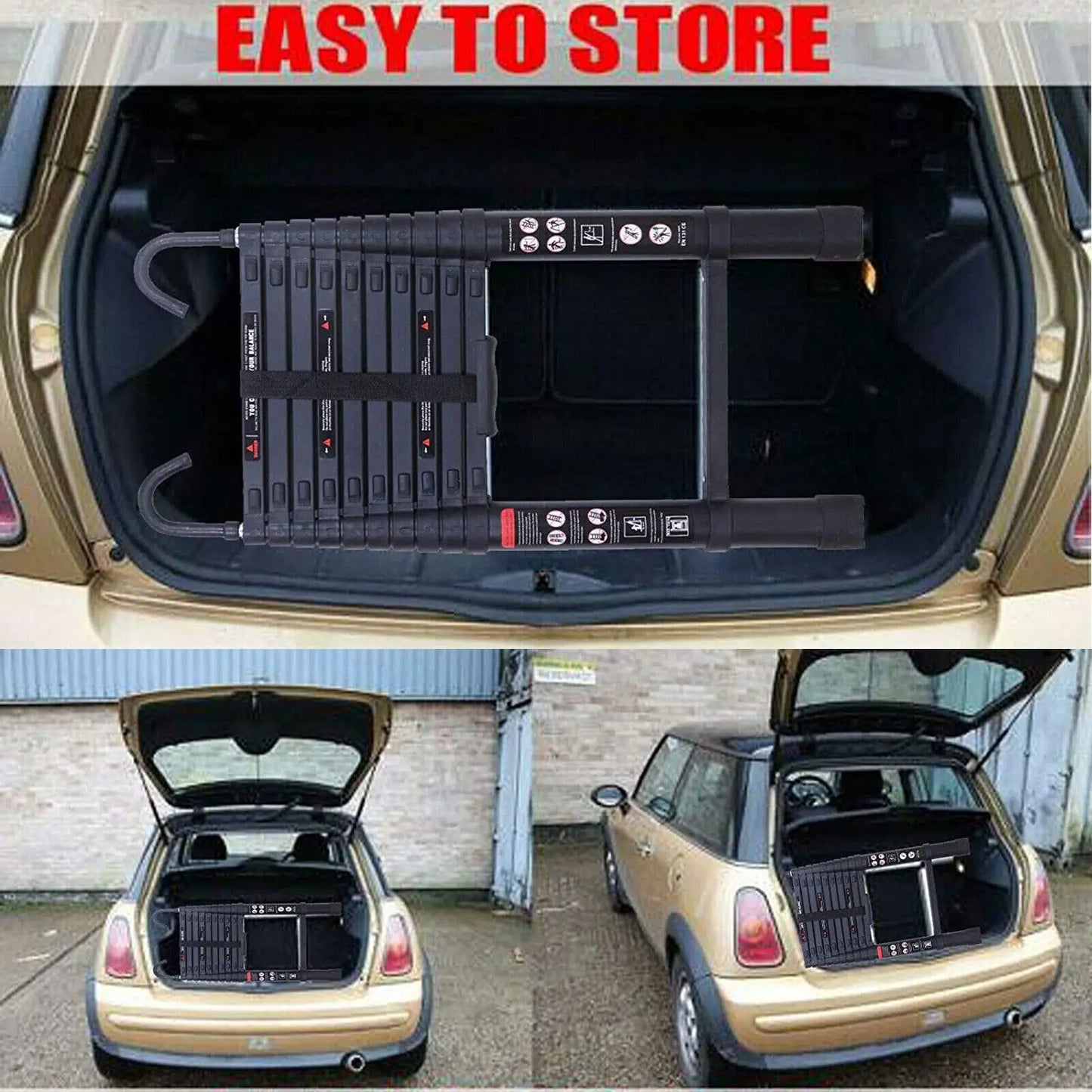 6.2M Heavy Duty Telescopic Ladders With Hooks 14 Steps Aluminum Extending Roof Ladder for Multi-Purpose Use