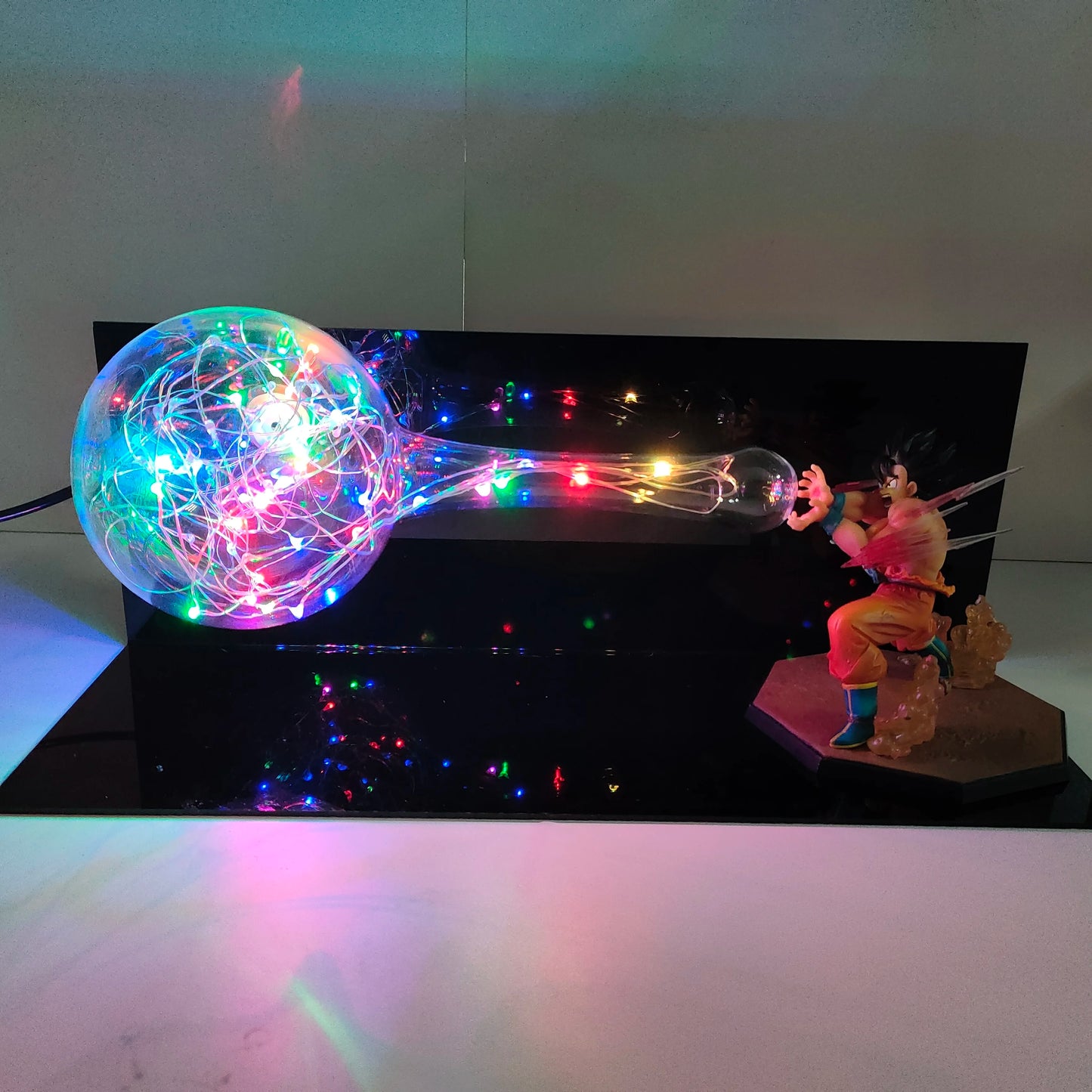 Dragon Ball Anime Son Goku KaMeHaMeHa Colorful Lamp Led Bulb Action Figures Model DIY Decoration