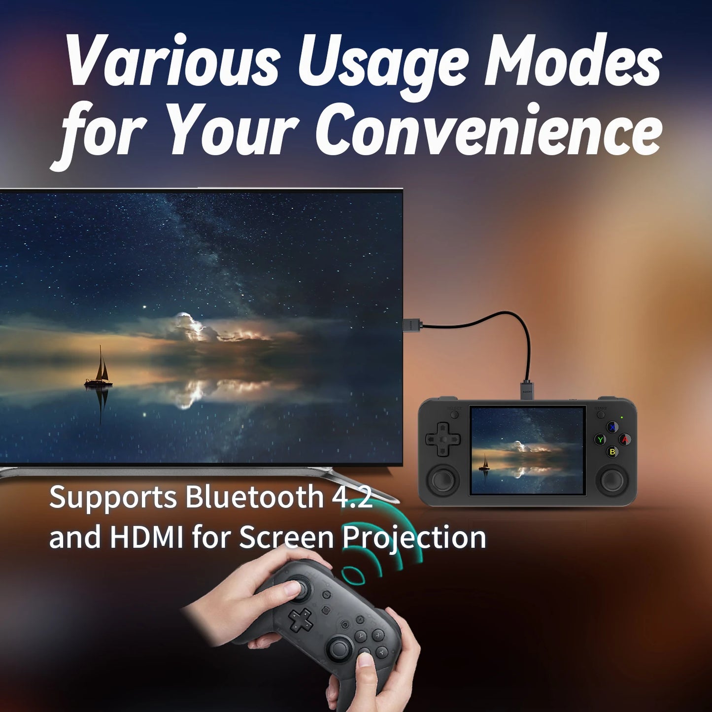 RG35XX H Hand-held Consoles For Playing Video Games 3.5-inch Screen