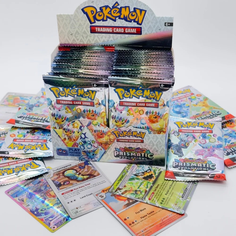 Prismatic Evolutions Pokemon Card Game Cartoon English Booster Battle Transaction Card
