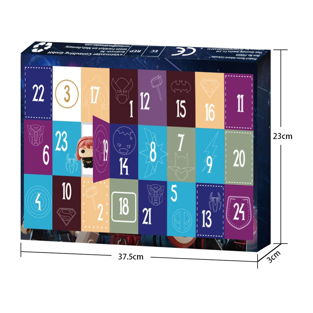 Disney Marvel Advent Calendar Box Anime Action Figure Model Building Blocks Christmas Kids Toys