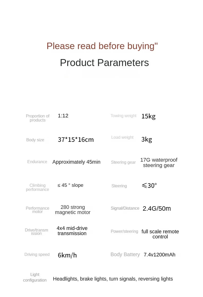 4WD Full Scale RC Pickup Short Truck 2.4G Remote Control Climbing Off-road Car Toys for Kids Christmas Gift