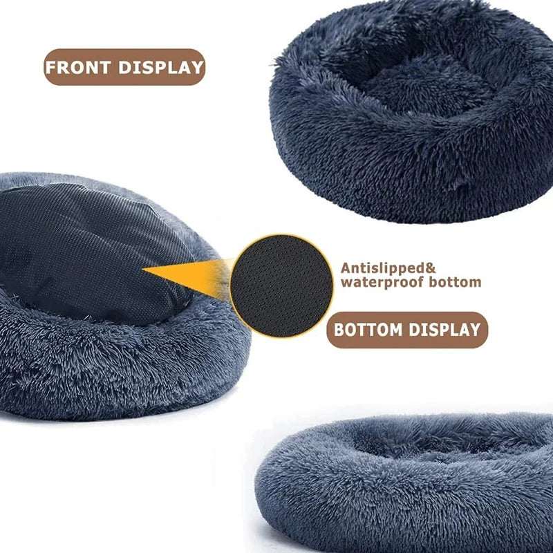 40-90cm 6 Sizes Round Super Soft Pet Bed for Large Dog & Cat