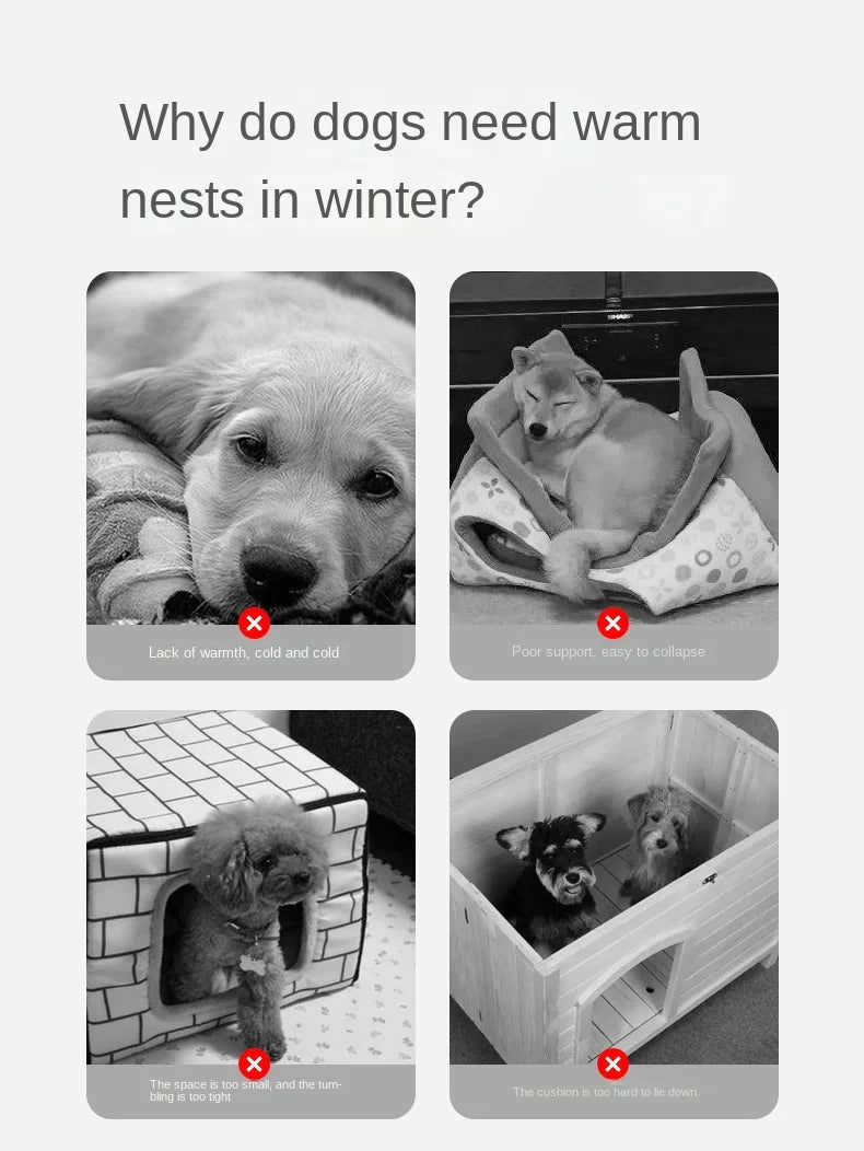 New Dog/Cat Pet Bed Kennel Non-Slip Winter Warm