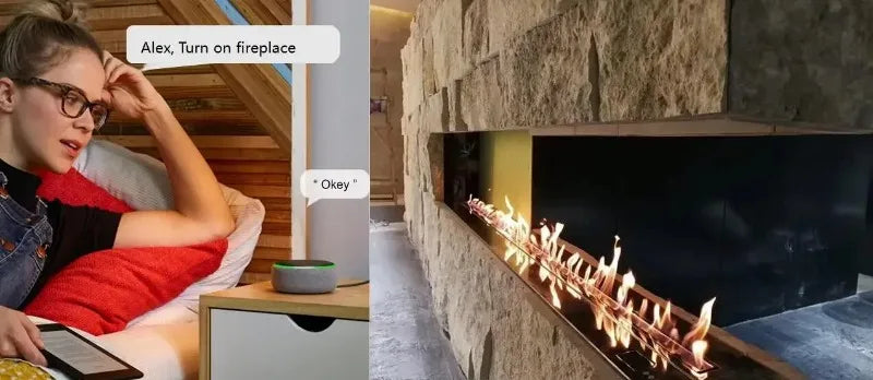Embedded Simulated Flame Fireplaces Ultra-thin Home TV Stand Humidifier Fake Fire Electric Decoration for Living Room