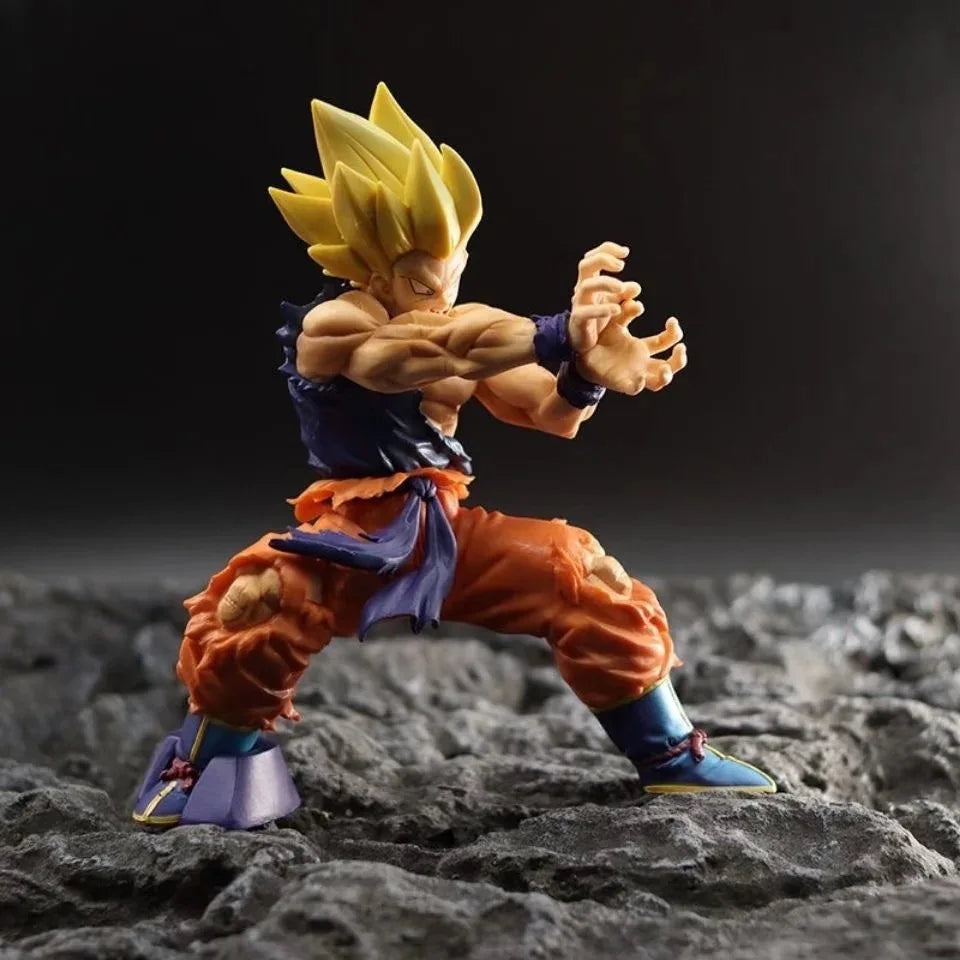 Dragon Ball Z Son Goku Battle Damage Shockwave Manga Statue Pvc Action Figurine Collectible Model Doll Toys Gift
