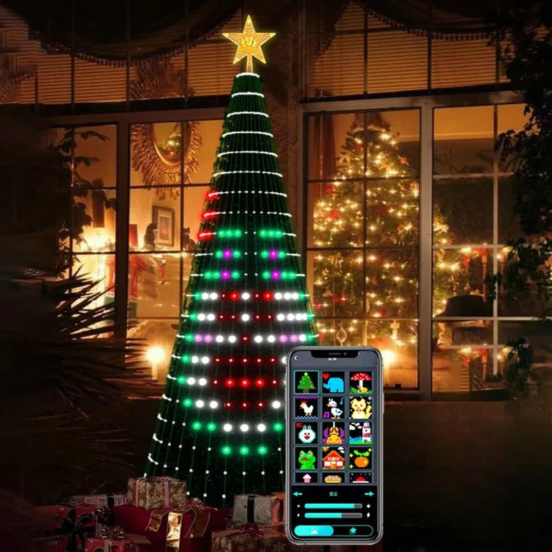 Christmas Tree Star Lights Smart RGB with Remote Timer Music Sync Bluetooth App Controlled