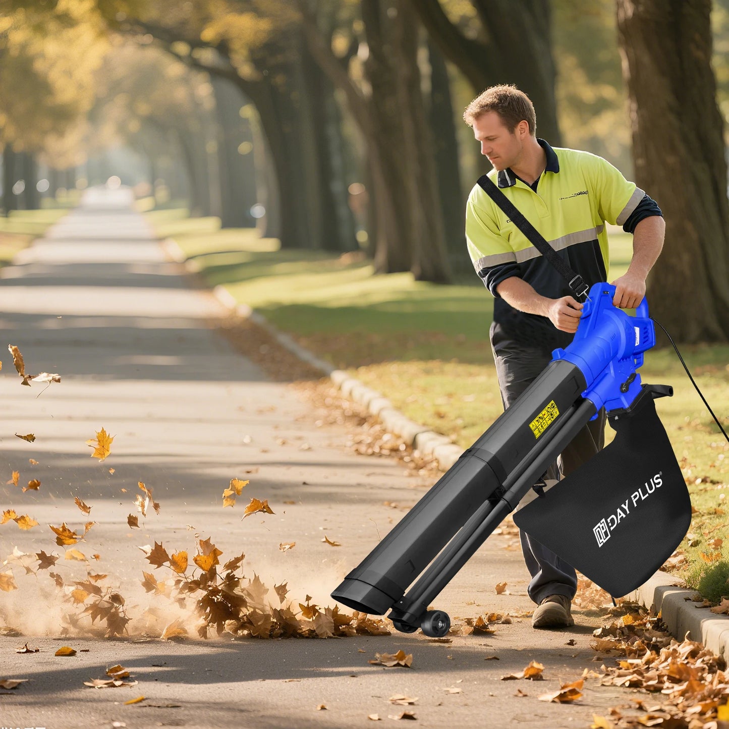 3-in-1 Lightweight Leaf Blower, Garden Vacuum & Mulcher for Easy Clearing of Leaves & Waste in Garden, Patio & Driveway