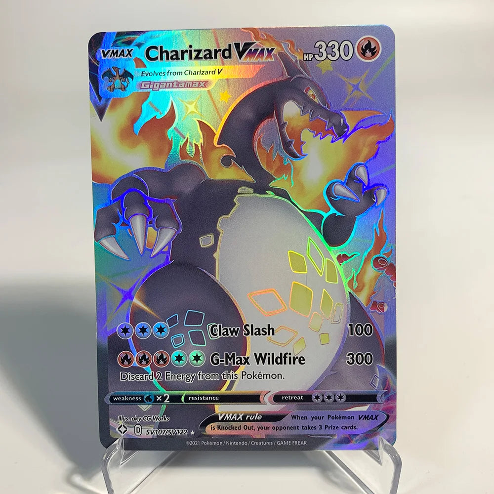 Charizard Pokemon Cards Shining CHolographic Ex GX VMX Hobbies Rare Collection